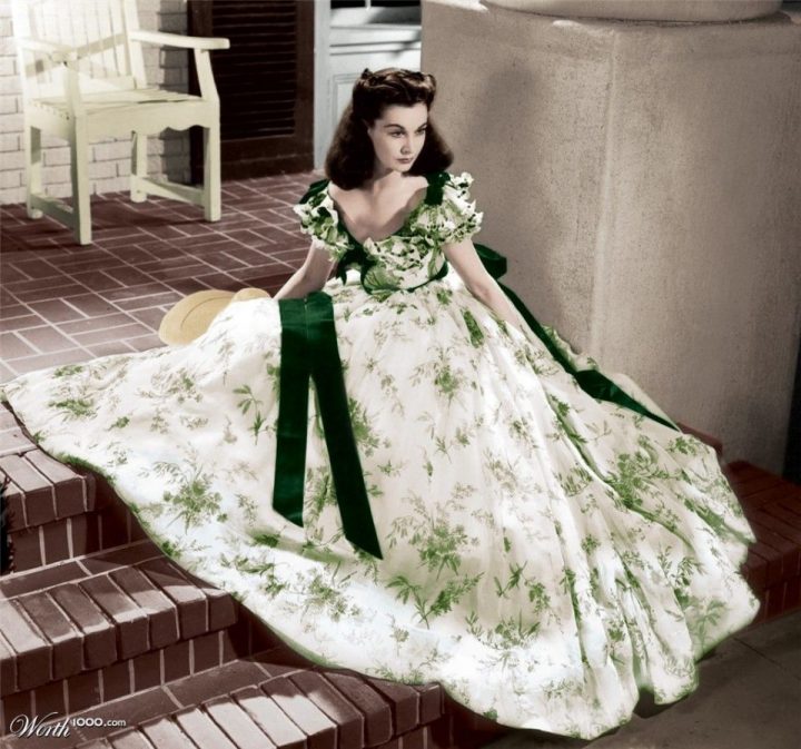 the iconic green dress that breaks all the rules for the sake of fashion, perfectly exemplifying her status as the apple of every Southern gentleman's eye - reveals Scarlett’s personality – it breaks rules, its intelligently manipulative and still hyper feminine